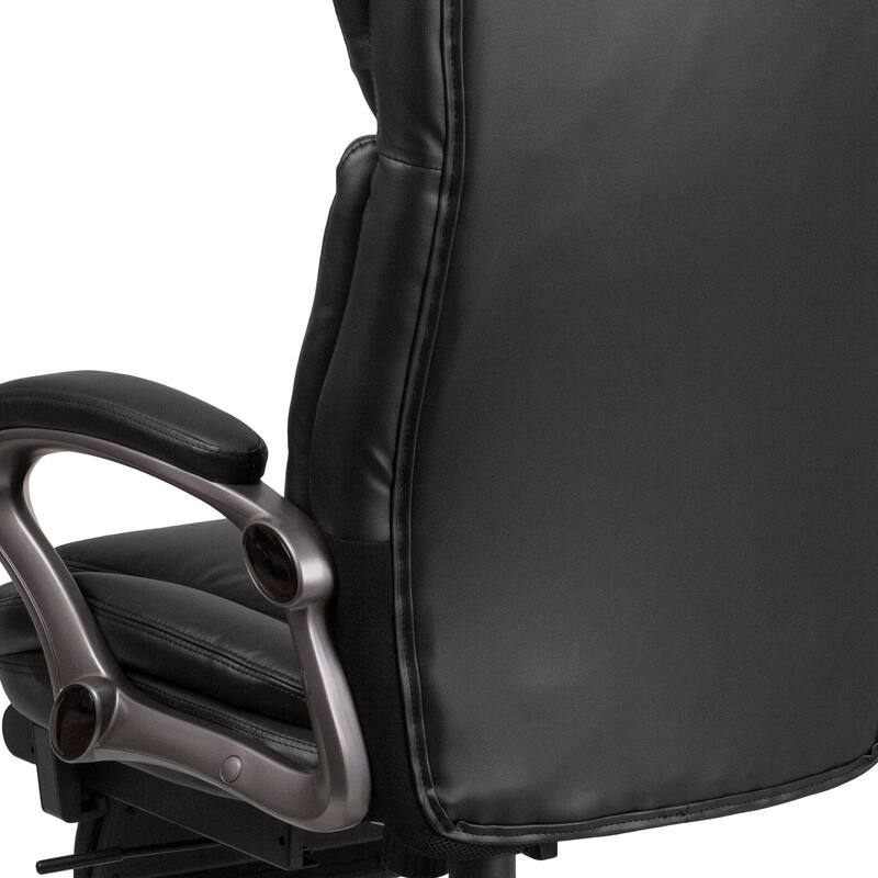 High Back LeatherSoft Reclining Ergonomic Chair with Outer Lumbar Cushion