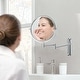 preview thumbnail 2 of 20, 8 inch Double-Sided Framed Wall Mounted Magnifying Bathroom Mirror