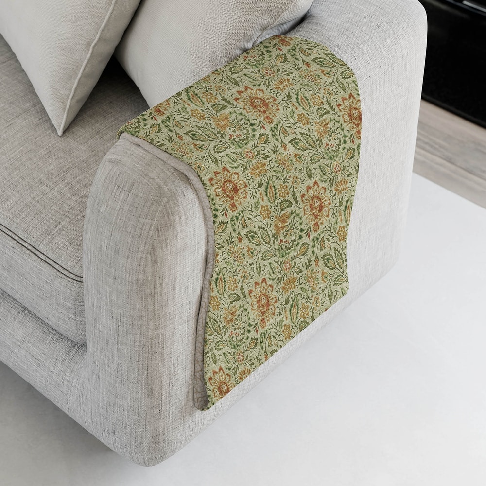 Premium Machine Washable Floral Sherpa Throw Blanket