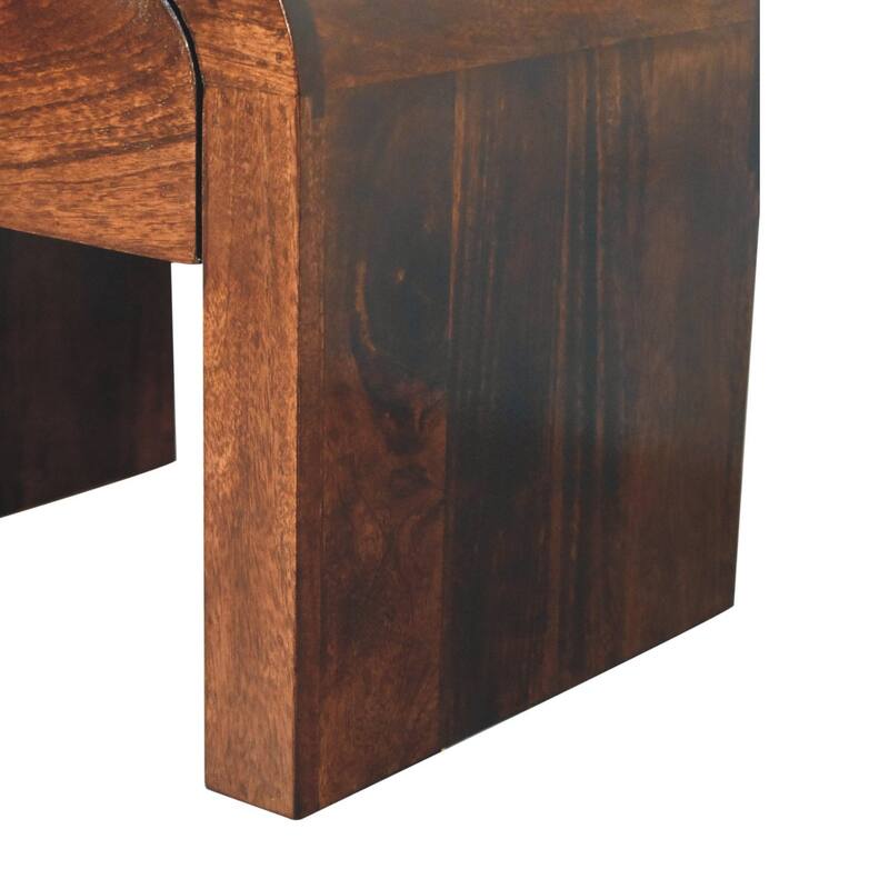 Solid Wood California Walnut Disc Nightstand