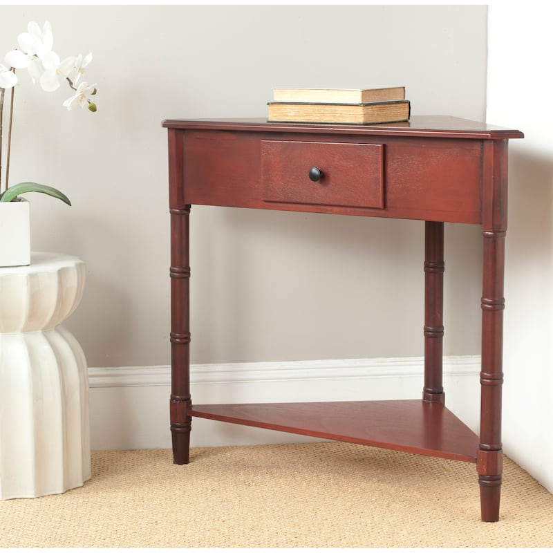 SAFAVIEH Calla Grey Corner Table - 33.9" x 17.3" x 28" - 34Wx17Dx28H