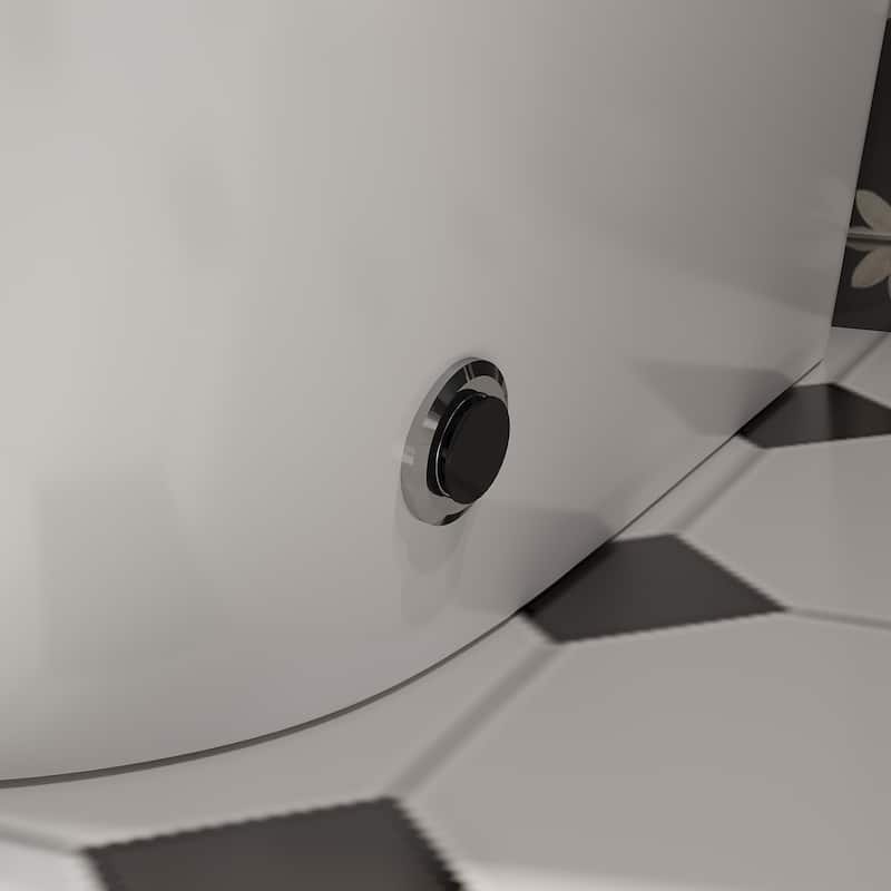 Luxury Smart Toilet with Tank, UV Sterilization, Heated Seat,Warm Air Dryer, Instant Heating Water, Night Light