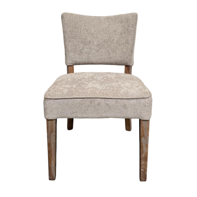Rea Dining Side Chair Set of 2, Taupe, Classic Graywash Solid Wood