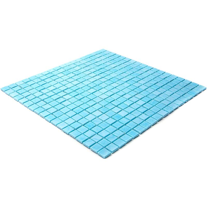 Apollo tile 12" x 12" Skosh Glossy Sky Blue Glass Tile (18.69 sq ft/case) - 20 Pack