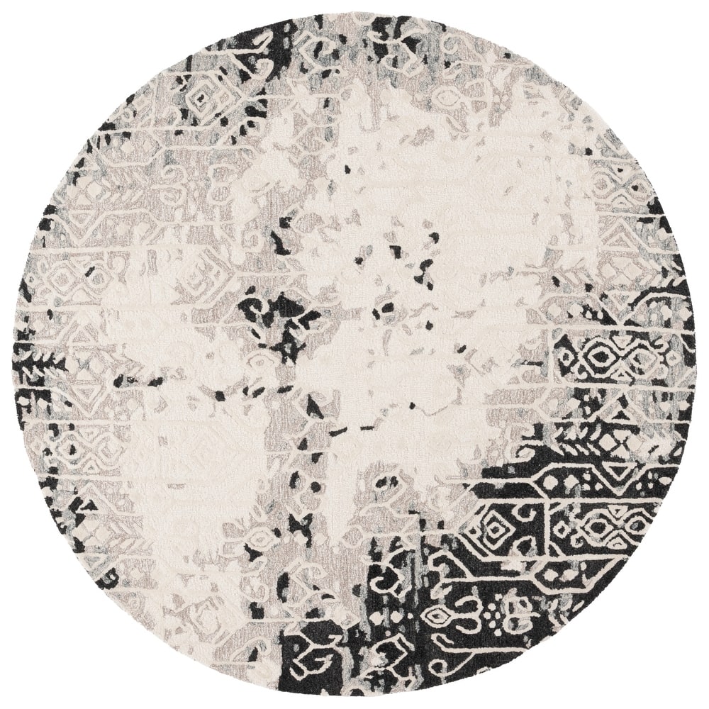 SAFAVIEH Handmade Ebony Marusa Modern & Contemporary Wool Rug