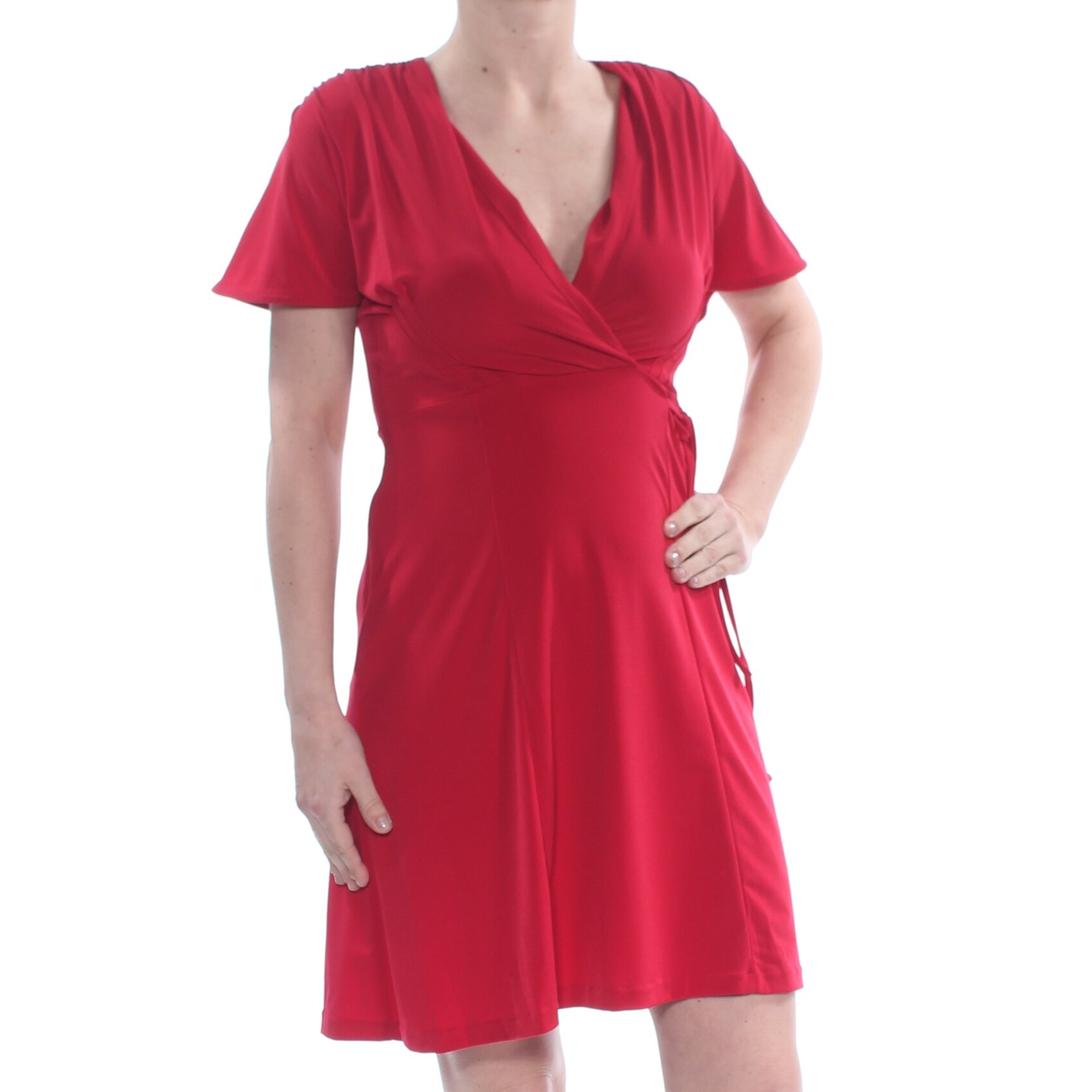 french connection red wrap dress