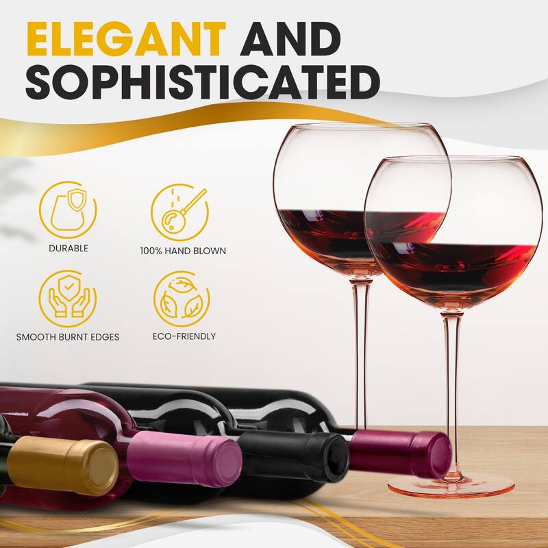 Berkware Set of 2 Sparkling Colored Glasses