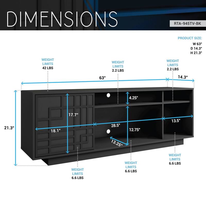 Contemporary TV Stand for TVs Up to 70 IN for Living Room