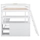 preview thumbnail 25 of 64, Loft Bed with Desk and Shelves, 2 Built-In Drawers