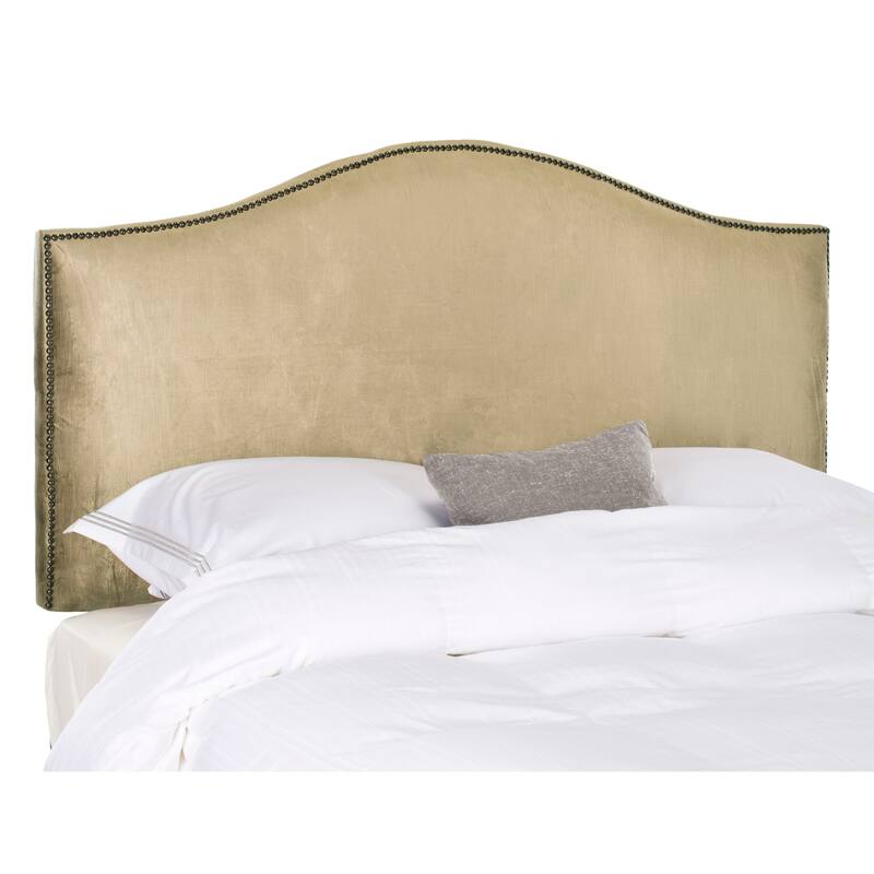 SAFAVIEH Somer Grey/ White Diamond Camelback Headboard - Sage - Full