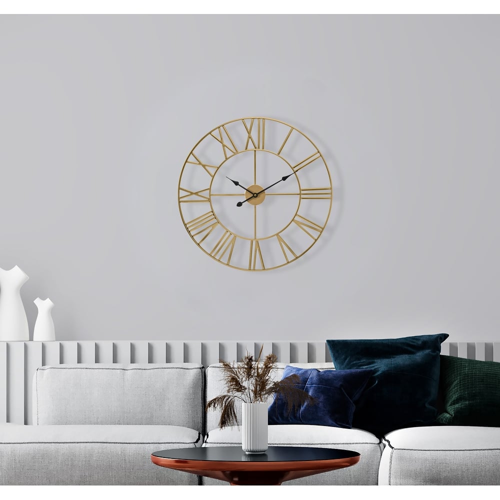 Large Decorative Wall Clock 16" - Roman Numeral Modern Home Decor