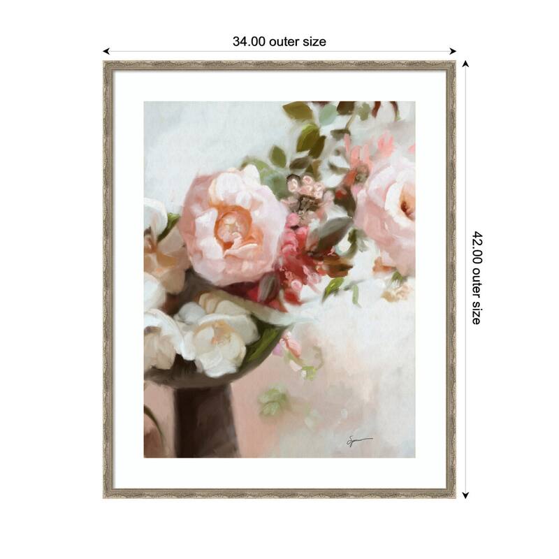 Kate and Laurel Everythings peachy by Mary Sparrow Framed Wall Art Print