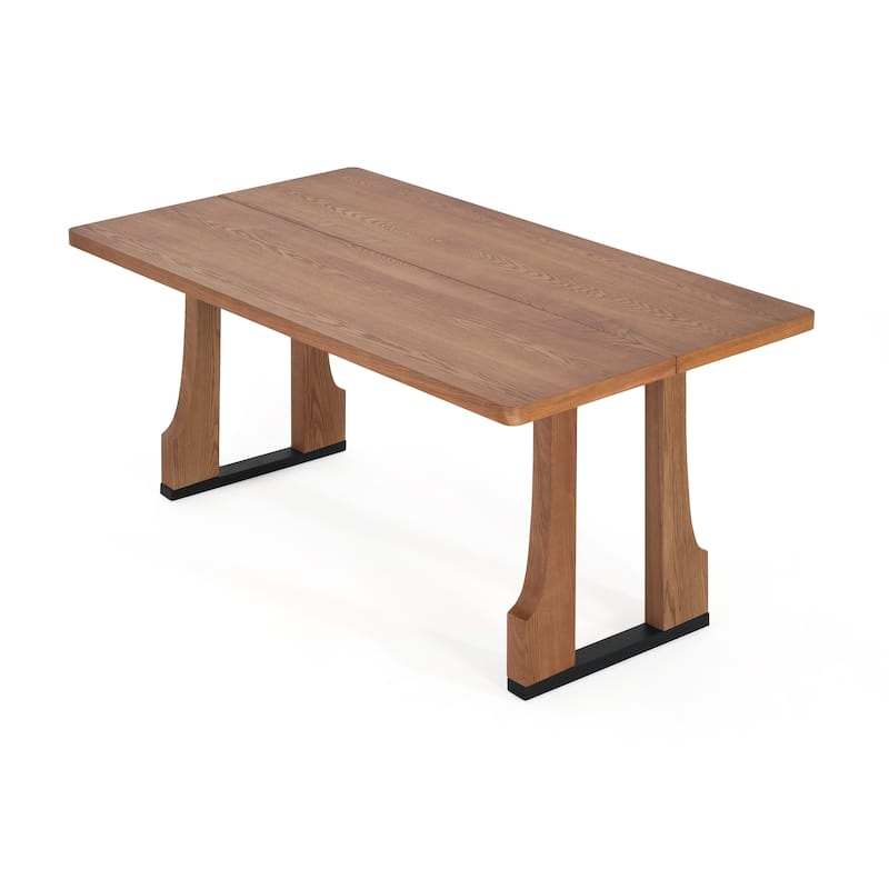 63" Rectangular Dining Table, 63"W x 35.5"D x 29.5"H, perfect for kitchens, dining rooms, and apartments