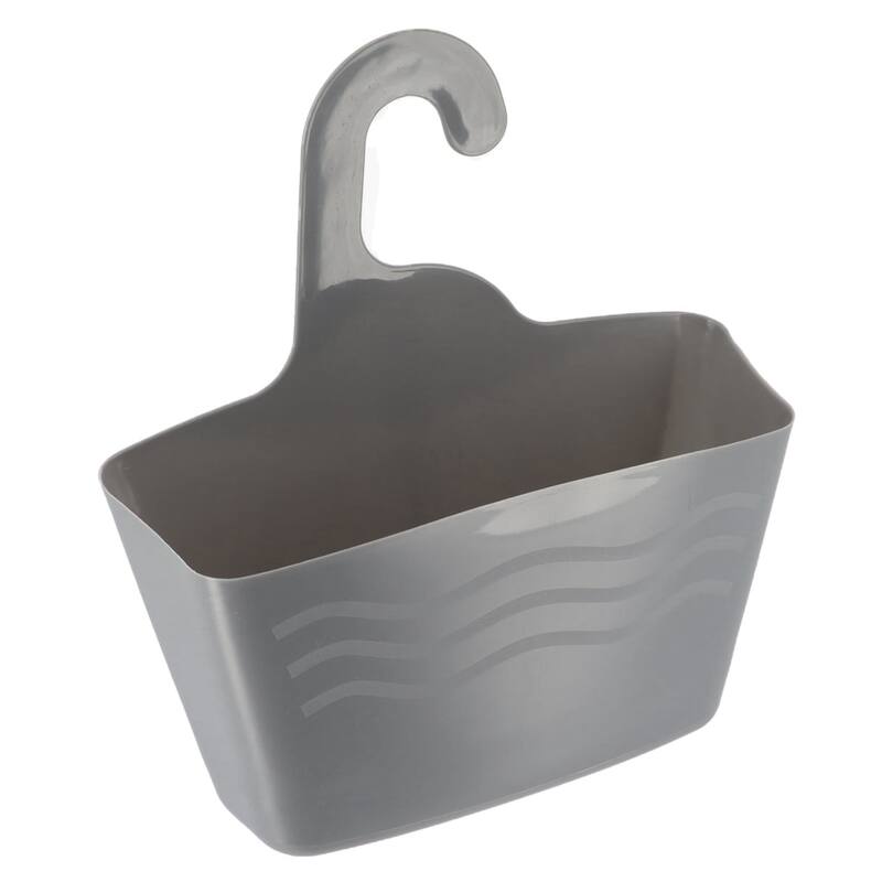 Hanging Shower Caddy Organizer Plastic Basket - 9" L x 3" W x 10" H - Grey