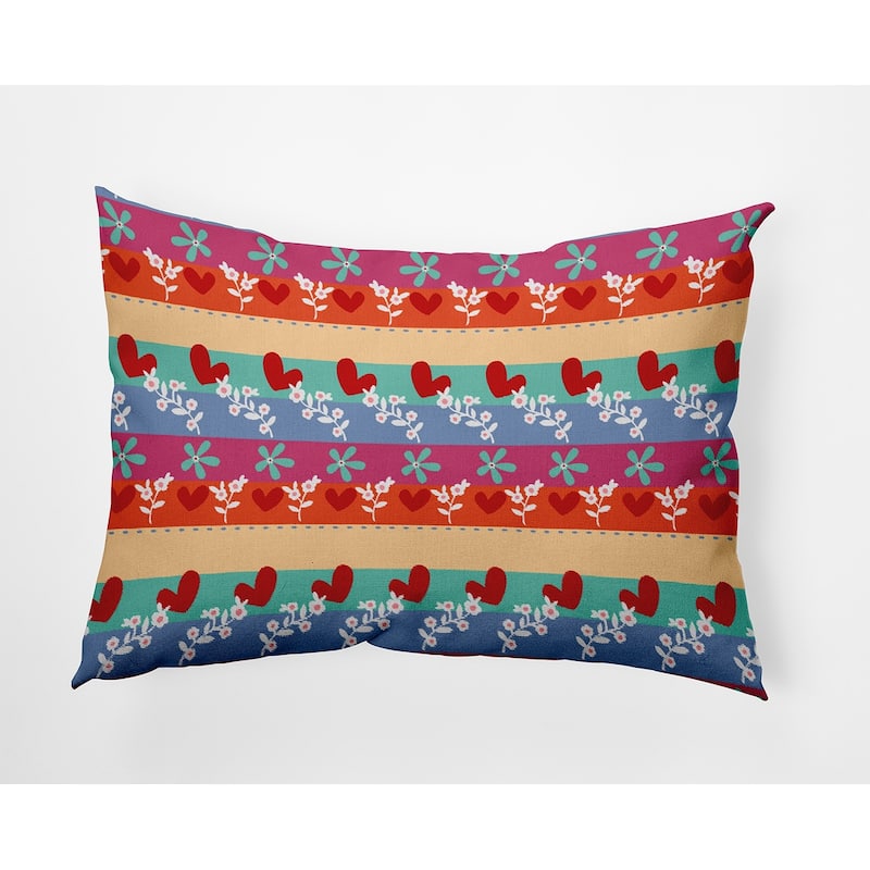 Love Garden Valentines Day Decorative Throw Pillow - 14" x 20" - Corn Stalk