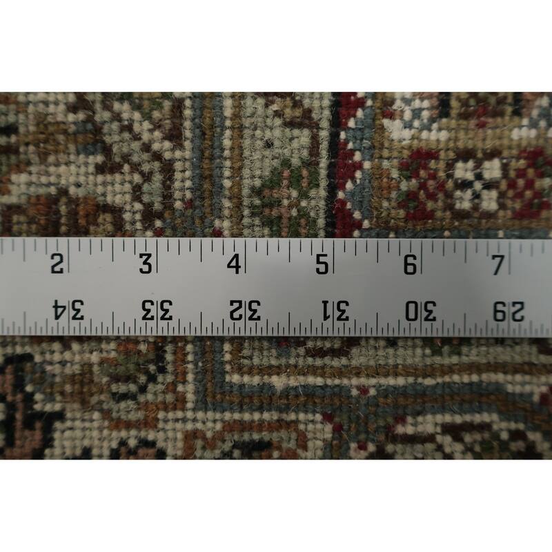 Hand Knotted Oriental 100% Wool Carpet Traditional Medallion Beige & Ivories Tabriz Area Rug - 6' 3'' X 4' 1''