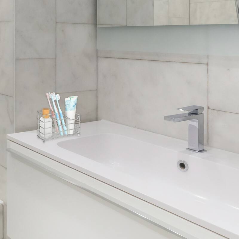 6 Slots 304 Stainless Steel Toothbrush Holder, Toothpaste Holder Stand, Bathroom Kitchen Accessories