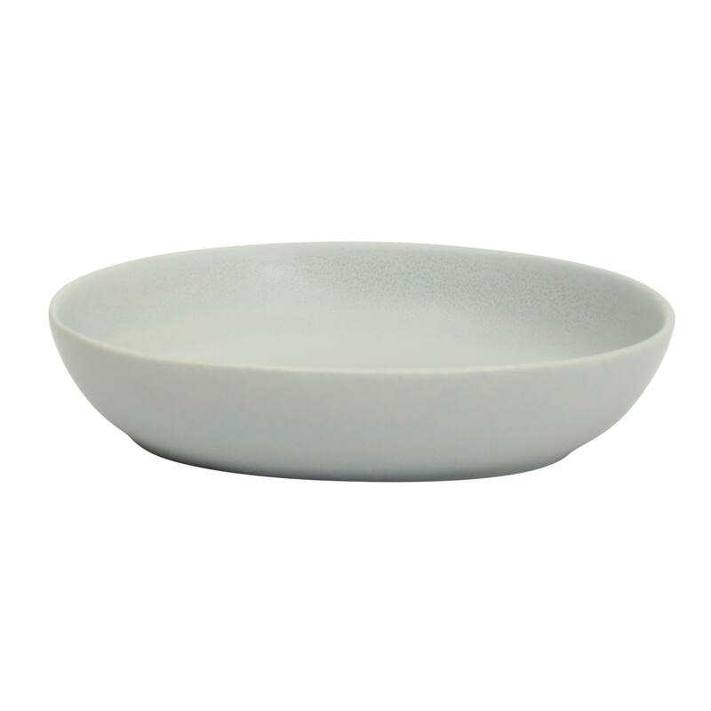 Gibson Elite Zion Mist 16 Piece Stoneware Reactive Glaze (Service for 4) Ceramic Plates and Bowls Modern Organic Dinnerware Set