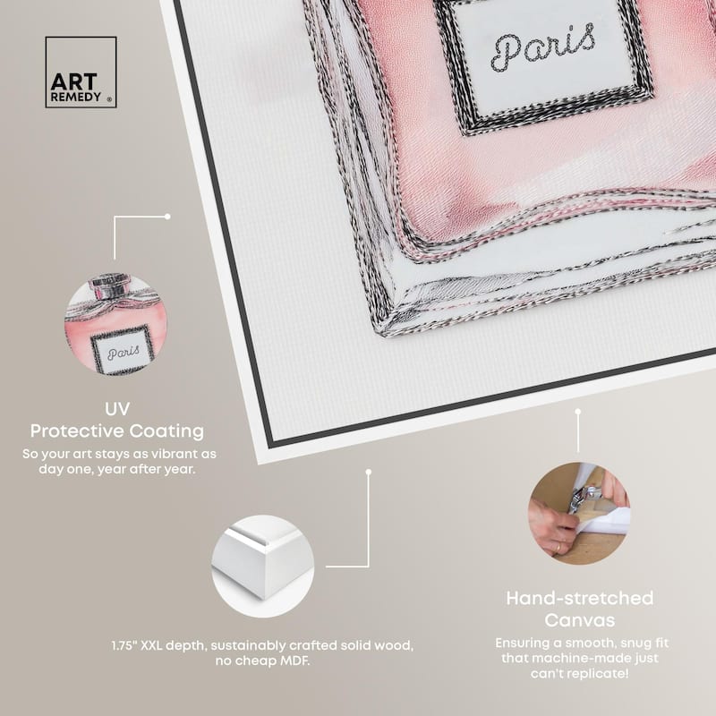 Simple Perfume Bow Canvas by Art Remedy