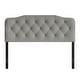 preview thumbnail 18 of 17, CraftPorch Elegant Button-Tufted Upholstered Headboard Light Grey - Full