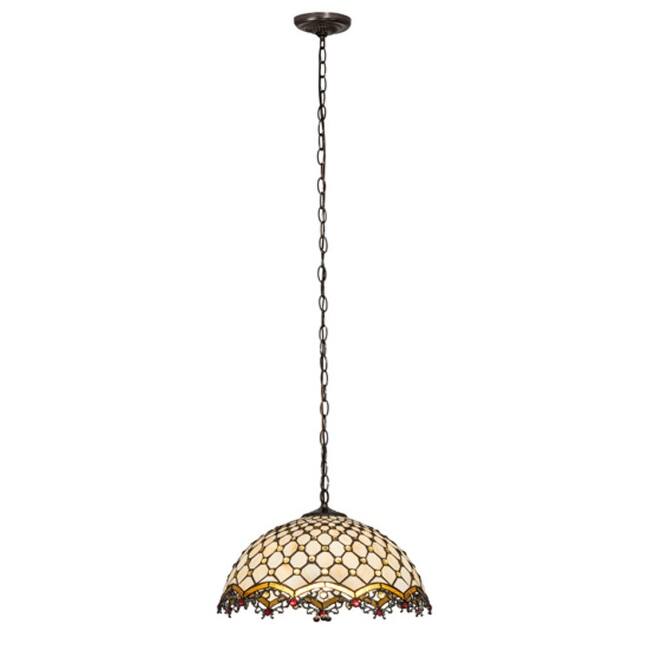 Meyda Tiffany 151323 Diamond and Jewel 3 Light 18" Wide Pendant