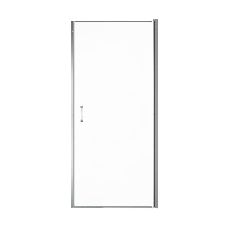 GDFStudio - Modern America Design Semi-Frameless Circular Pivot Shower Door with 1/4" SGCC Tempered Glass & Magnetic Soft-close