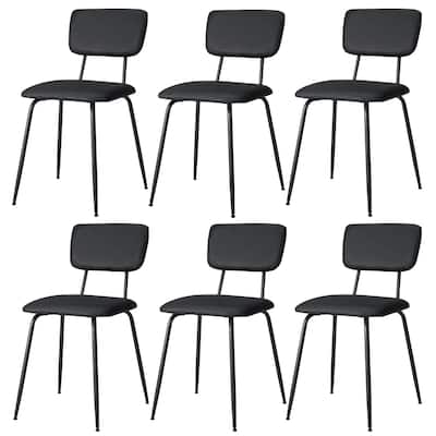 Iron Modern Padded Office Chairs Adjustable Foot Pads Set