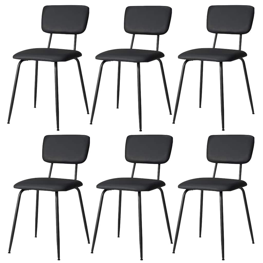 Iron Modern Padded Office Chairs Adjustable Foot Pads Set