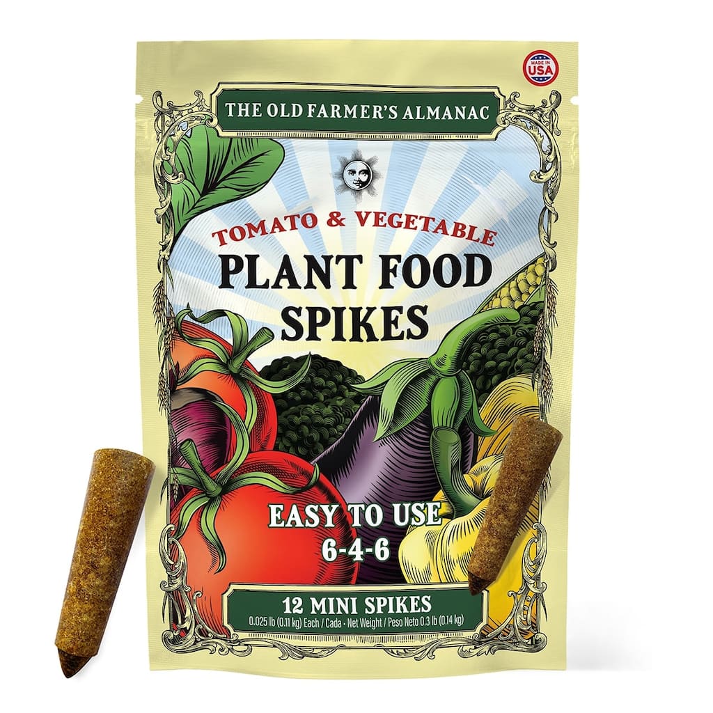 The Old Farmer's Almanac Tomato & Vegetable Fertilizer Mini Spikes 6-4-6