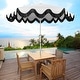 preview thumbnail 87 of 157, 9ft Tassel Patio Umbrella Auto-Tilt, Crank , by JONATHAN Y White/Black