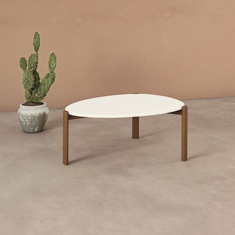 Manhattan Comfort Mid Century Modern Gales Coffee Table - Greige
