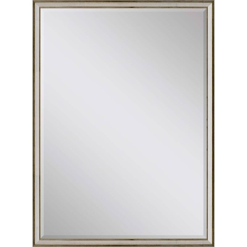 HomeRoots 38" Silver Wood Accent Mirror - 26.00 in. x 38.00 in. x 2.00 in.