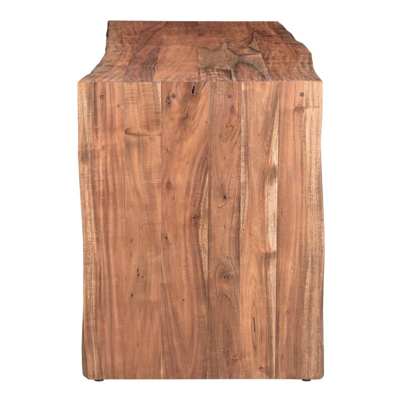 Rustic Wood Desk - Solid Acacia Live Edge Table for Home Office