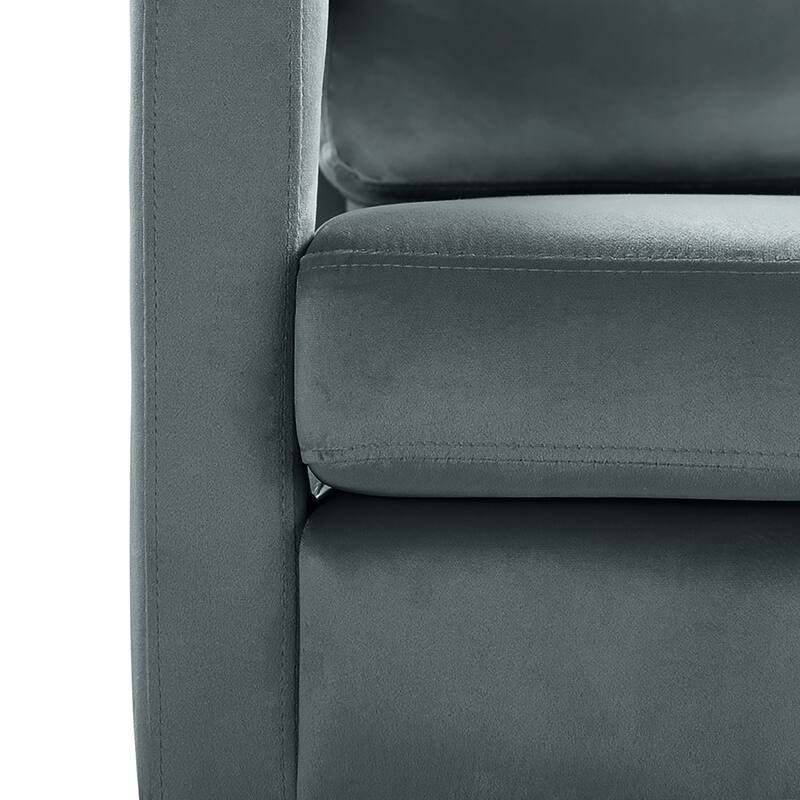 Valentina Comfy Accent Armchair with Golden Metal Legs and Removable Cushions by HULALA HOME