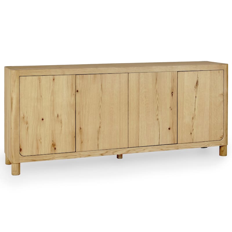 Classic Home Orlando 4-Door Oak Buffet - 80Wx22Dx33H
