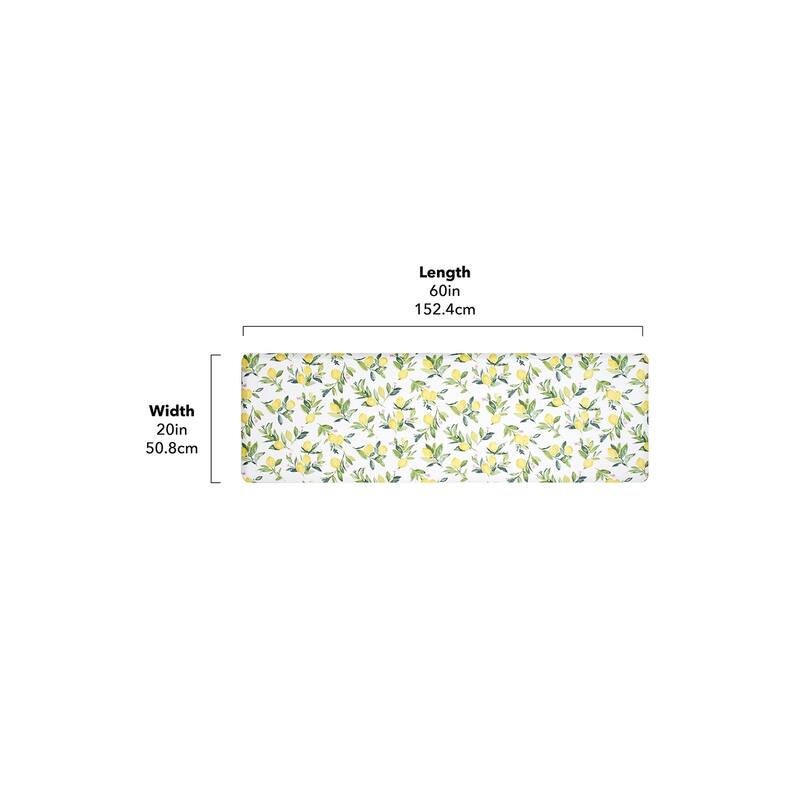 FloorPops Limon Yellow Anti-Fatigue Comfort Long Mat - 20 x 60