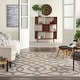 preview thumbnail 80 of 123, Nourison Palamos Geometric Scroll Indoor Outdoor Area Rug 7'10" x 9'10" - Cream Grey