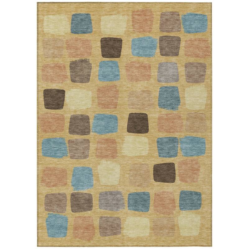 Machine Washable Indoor/ Outdoor Casual Hoppy Chantille Rug