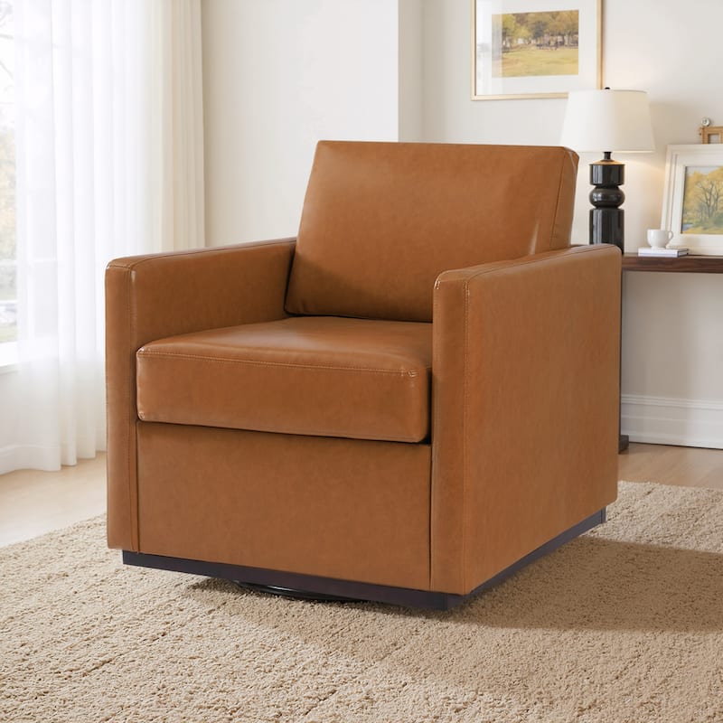 Modern Upholstered Swivel Accent Arm Chair