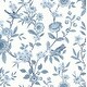 preview thumbnail 1 of 6, Fine Decor Elspeth Blue Floral Trail Wallpaper
