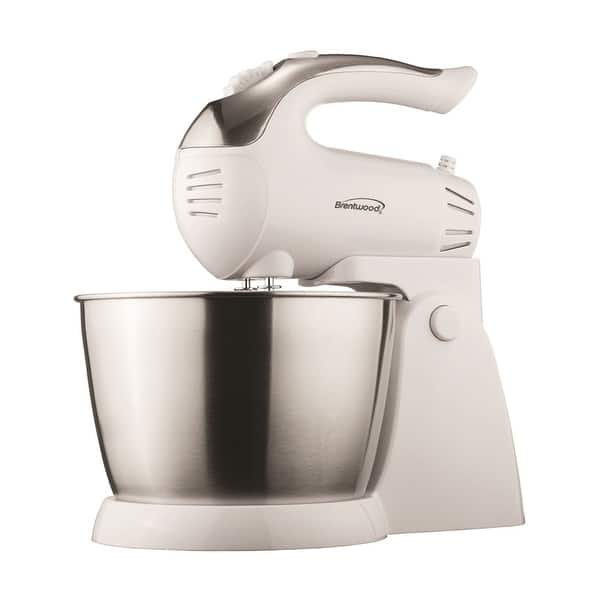 slide 2 of 7, Brentwood Appliances SM-1152 White Stand Mixer White