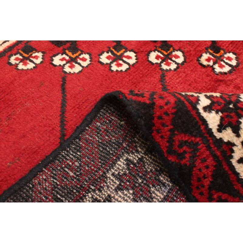 ECARPETGALLERY Hand-knotted Andelz Dark Red Wool Rug - 4'2 x 6'6