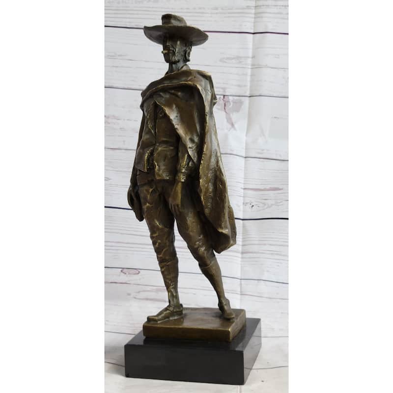Clint Eastwood Man With No Name Western Bronze Statue Figure Sculpture Collectible 14 Inches X 5 Inches