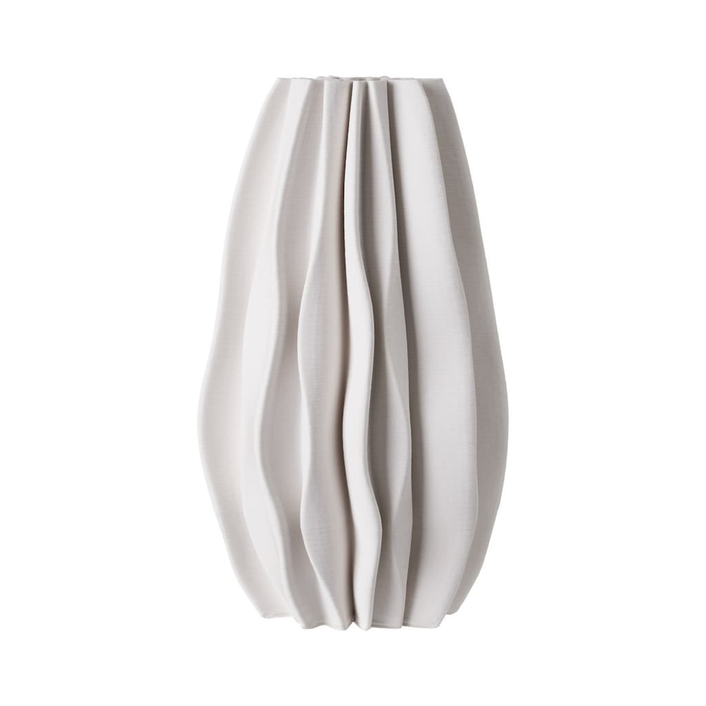 Undulating Curved Ceramic Vase - 14.5"