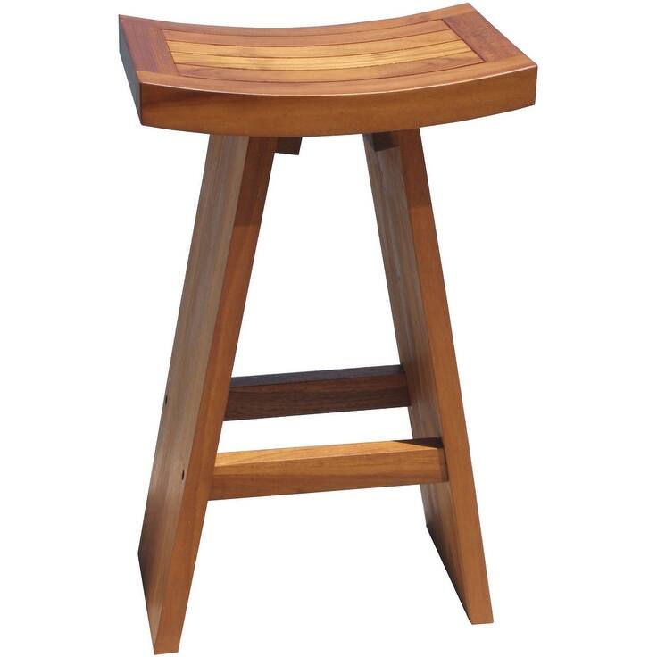 The Original 30" Tall Asia Teak Bar Stool - Bar Height - Teak Oil - Single