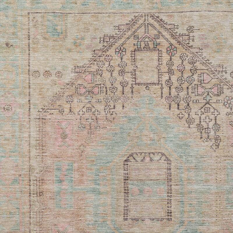 HomeRoots Oriental Traditional Rectangle Outdoor Rug
