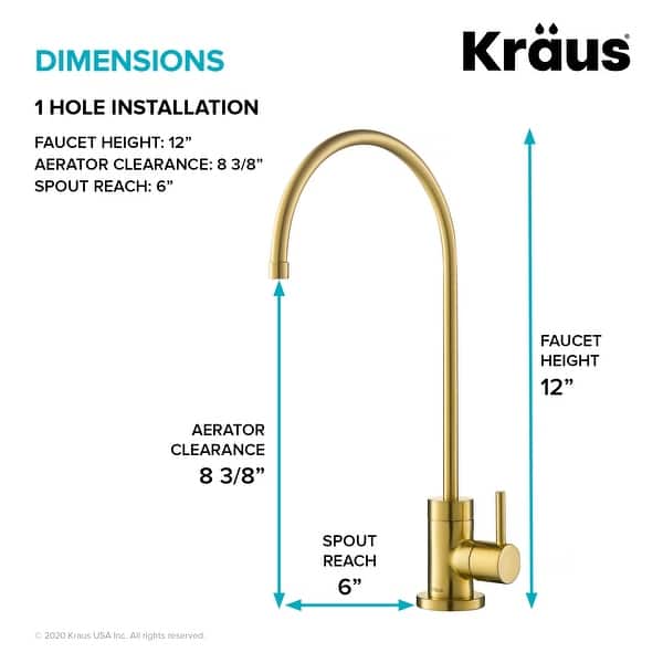 dimension image slide 1 of 5, Kraus Purita Drinking Water Dispenser Beverage Kitchen Faucet