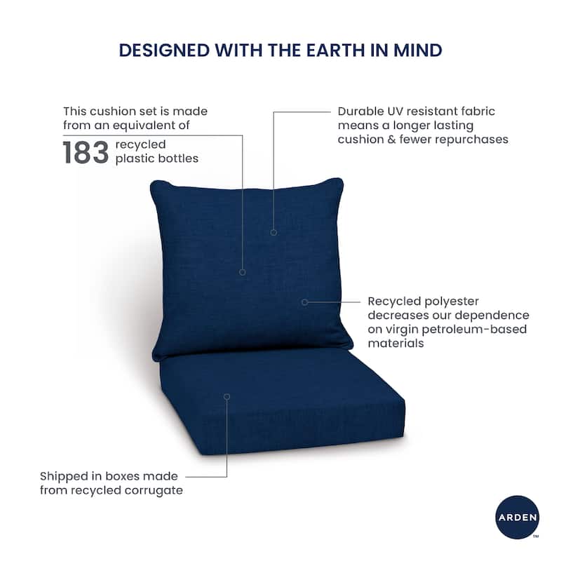 ARDEN 24-inch Outdoor Deep Seat Cushion Set