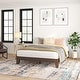 preview thumbnail 20 of 72, Wood Platform Bed with 14 Wooden Support Slats Walnut - Queen