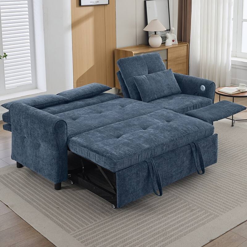 2-in-1 Sofa 82" Three-seater Sofa with a Sofa Bed